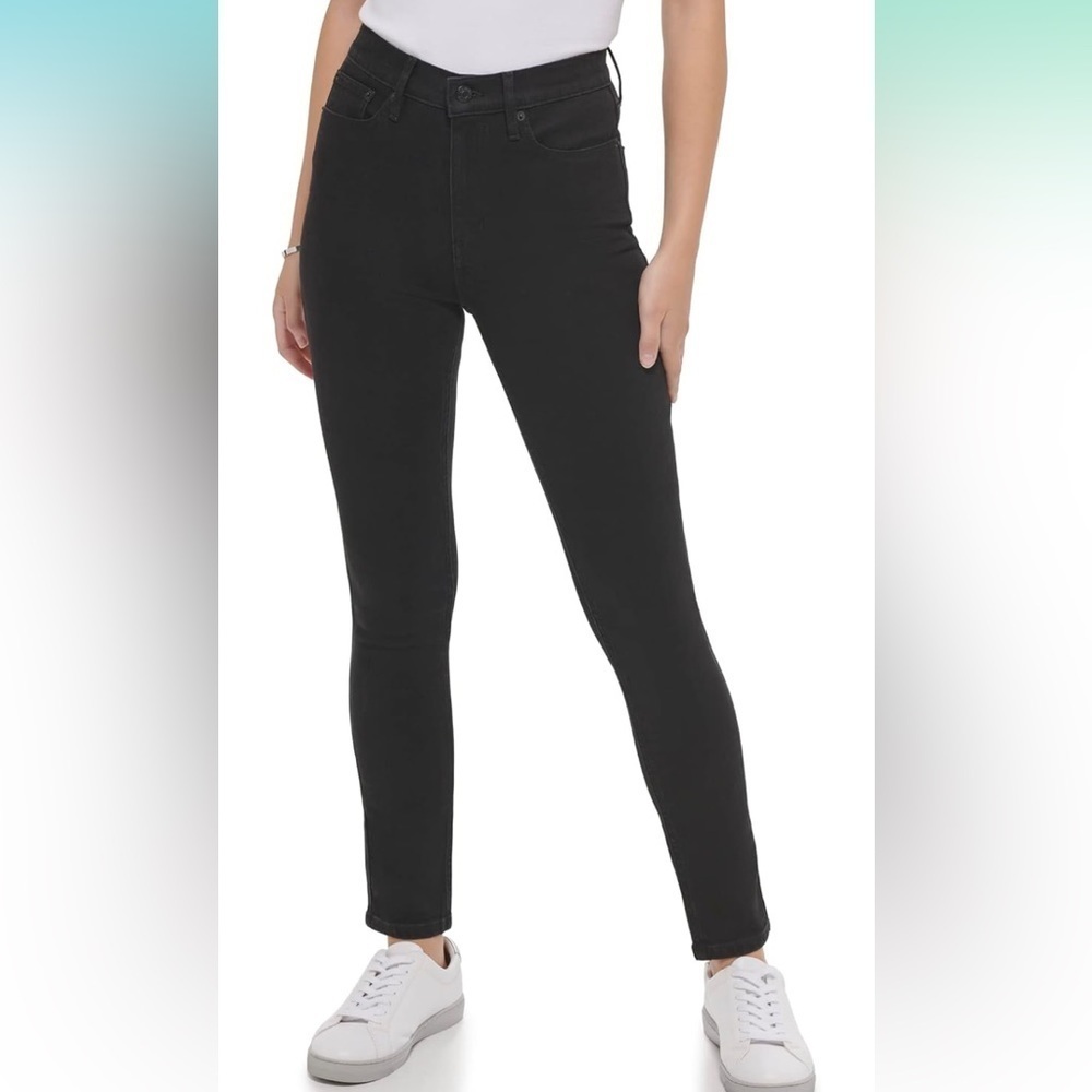 Women’s Calvin Klein skinny high rise‎ black Jeans Sz 8